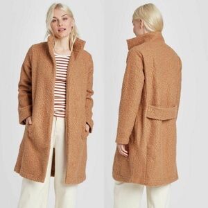 Women's A New Day Tan Teddy Bear Coat